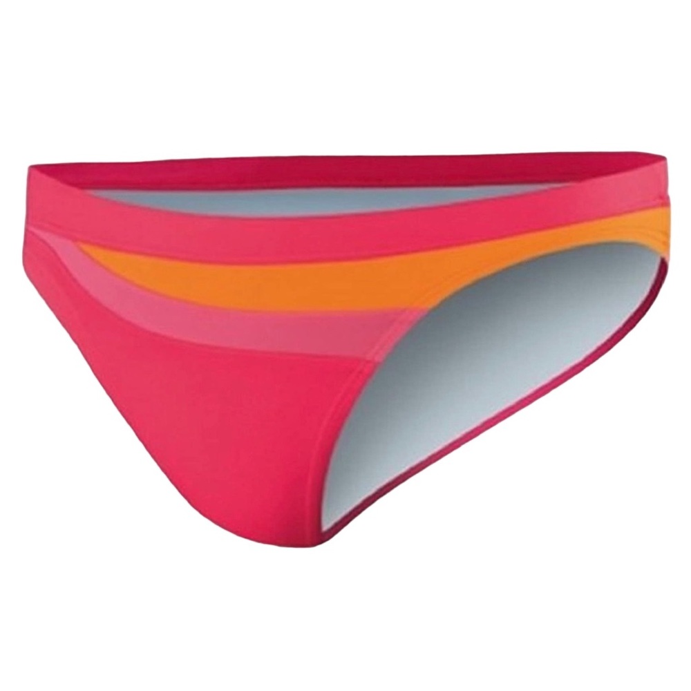Nike Women’s Large Motion Bikini Bottom Swim Briefs Pink Orange